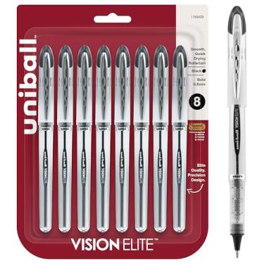 Imagem de Canetas esferográficas Sharpie Sharpie-ball Vision Elite, tinta de ponta negrita, pacote com 8, preta (1769428)