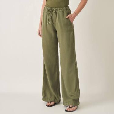 Imagem de Calça Pantalona Tencel Color com Elástico - Bloom, Verde folha, 46