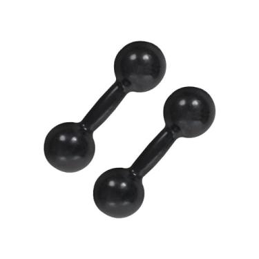 Imagem de Par De Halter Bola Emborrachado 3Kg Peso Musculação Ar Livre