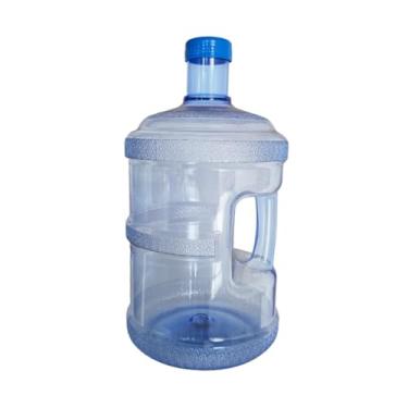 Imagem de oshhni Garrafa de água mineral com tampa de rosca, reutilizável, com alça, fácil de segurar, recipiente de armazenamento de 7,5 L para viagens, casa,