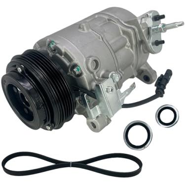 Imagem de Compressor de ar condicionado A/C com cinto adequado para Chevy Silverado 1500 2014-2018, adequado para GMC Sierra 1500 2014-2018, 4.3L 5.3L 6.2L, substituir 22986660 23478533 86798574