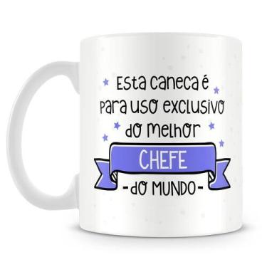 Imagem de Caneca Personalizada Uso Exclusivo do Chefe com Foto - 325ml - Amo Can
