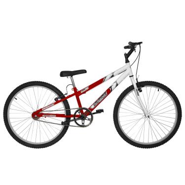 Imagem de Bicicleta de Passeio Ultra Bikes Esporte Bicolor Rebaixada Aro 26 Reforçada Freio V-Brake Sem Marcha Vermelho/Branco