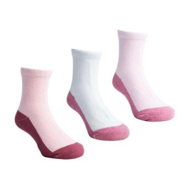 Imagem de Meia Infantil Bebê Menina Lisa Antiderrapante Com Base Escura Feminina