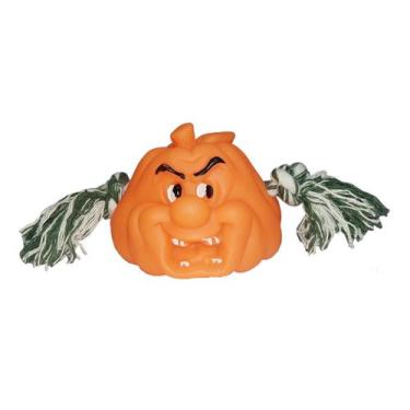 Imagem de Brinquedo Mordedor Pet Abóbora Hallowen Com Corda 18 Cm - J. Pet