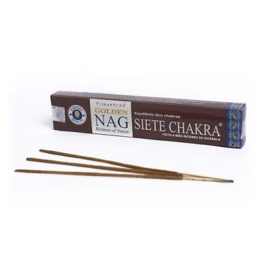 Imagem de Incenso Indiano Vijayshree Golden Nag Sete Chakras 15g
