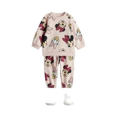 Imagem de Conjunto De Moletom Infantil Minnie Mickey De Manga Longa Para Primave