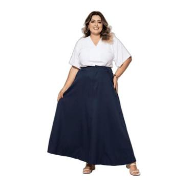 Imagem de Saia Longa Evangélica Plus Size Alfaiataria com Bolsos moda feminina s