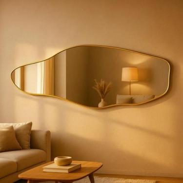 Imagem de Espelho Orgânico Lopazzi Corpo Inteiro 150cm Grande Decorativo Quarto 