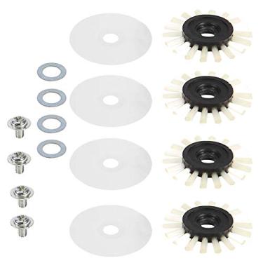 Imagem de Yctze Conjunto de Parafusos e Arruelas de Escova Redonda, 16 Peças para Máquinas de tricô Prata Reed Sk280 Sk840 Sk580-peças e Acessórios de Reposição Essenciais