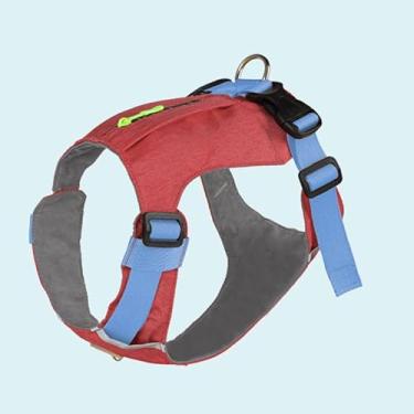 Imagem de Peitoral para cães sem puxão com 2 clipes de coleira, acolchoado macio ajustável, colete Oxford refletivo para animais de estimação sem estrangulamento com alça de controle fácil para cães grandes