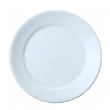 Imagem de Conjunto De 6 Pratos Raso Mesa Jantar Porcelana Resistente 24,5 Cm Bar Hotel Germer Quantidade:2