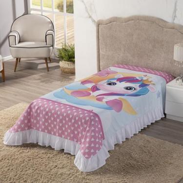 Imagem de Colcha Cobre Leito Solteiro Infantil Avulsa 1,70 X 2,30 Decoração, Qua