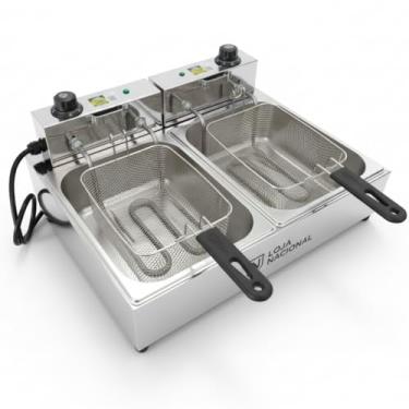 Imagem de Fritadeira Industrial Elétrica 2 Cubas 10 L - 220V Loja Nacional