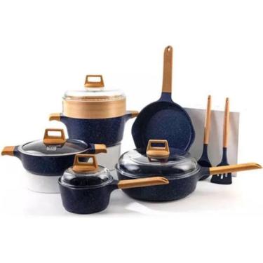 Imagem de Jogo Panelas Indução Cerâmica - My Grace Cooking 13Pçs