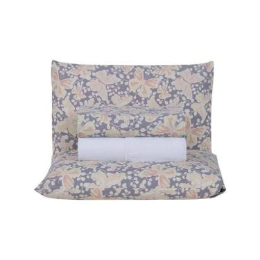 Imagem de Jogo De Lençol 4 Peças Queen Percal 180 Fios Homme 60% Algodão 40% Poliéster - Peplum Salmão