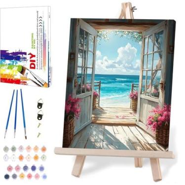 Imagem de Kit de artesanato artístico MIRCVSH Landscape Beach Paint by Numbers 3