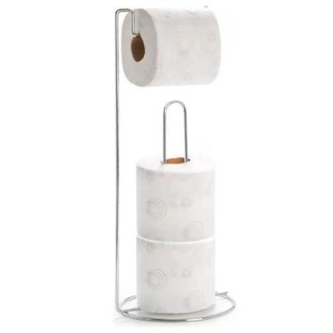 Imagem de Suporte de Chão Porta Rolo de Papel Higiênico com Capacidade para 3 Ro