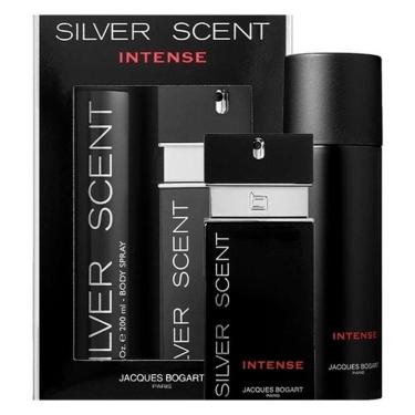 Imagem de Kit Perfume Silver Scent Intense Jaques Bogart Masculino 100ml + Body Spray 200ml
