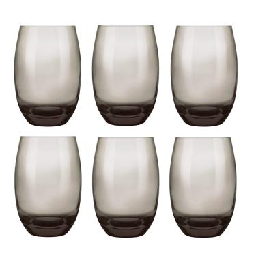 Imagem de Jogo de Copos SM Aruba 465ml com 6 Peças Fumê 30611 - Nadir