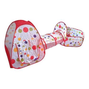 Imagem de Barraca Infantil Toca Túnel Piscina Bolinhas Bw158 Vermelho - Importwa