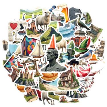 Imagem de 50 peças adesivos de arquitetura natureza viagem professor recompensa adesivos de arquitetura pitorescos para telefone faça você mesmo, guitarra, notebook, mala, copo, guitarra, faça você mesmo