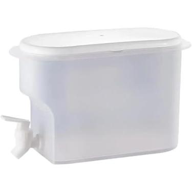 Imagem de Suqueira de Plástico para Geladeira com Tampa e Torneira, Reservatório Dispenser, Capacidade 3 Litros