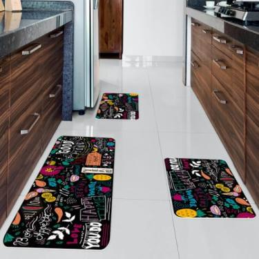 Imagem de Passadeira Cozinha, Kit 3 Tapetes para Cozinha Antiderrapante Mandala Vermelha, Elegante e Refinado(16)
