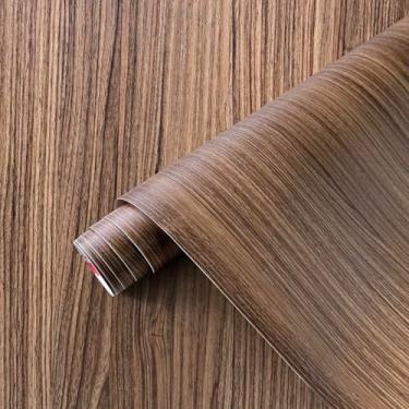 Imagem de ANT Papel de parede autoadesivo de grão de madeira, papel de parede autoadesivo para gaveta de bancada, prateleira, armário, fácil de limpar (nogueira 7,9 cm x 12,2 m)