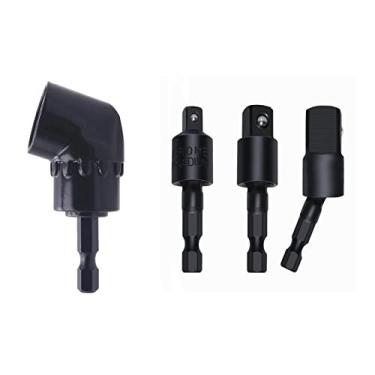Imagem de Adapr de Broca de Ângulo Reto, Extensão de Broca de Impacto 4 Em 1, Conjunto de Adapr de Soquete de Grau de Impacto Giório de 360 ° 1/4 3/8 1/2 ", Broca de Chave de Fenda de Ângulo de 105 Graus P