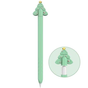 Imagem de NIUTRENDZ Linda capa protetora de silicone para iPencil, acessórios para pele (verde tree, Apple Pencil 2ª geração e Apple Pencil Pro)