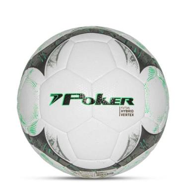 Imagem de Bola de Futsal Profissional Poker Hybrid Vertex 32 Gomos - Cinza e Ver