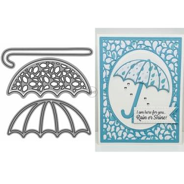 Imagem de DzIxY Conjunto de moldes de corte de metal para guarda-chuvas de retalhos para fazer cartões, conjunto de recortes de papel, estêncil, suprimentos, modelos de máquina