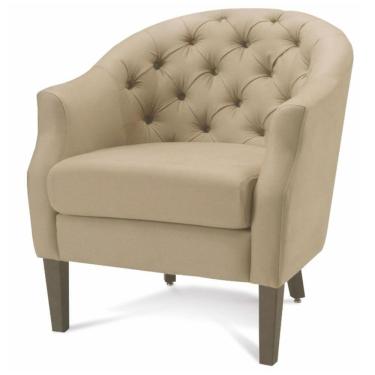 Imagem de Poltrona Mh-3685 Herval Madeira Eucalipto Estofado Em Linho Havana Bege C1