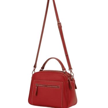 Imagem de Bolsa Feminina De Couro Cida Zup Cor Bordô