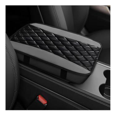 Imagem de NYTKL Almofada para console central de carro, 12,6" × 7,12.7 cm protetor de capa de assento de couro à prova d'água, macio e confortável antiarranhões para descanso de braço para a maioria dos carros