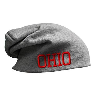 Imagem de Gorro despojado masculino Ohio State EUA América B bordado boné de caveira feminino, One Size, Apenas design