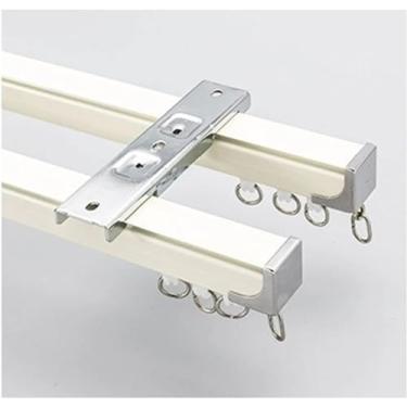 Imagem de Varão de cortina divisória de quarto, trilho de cortina - conjunto de trilhos de cortina de teto com ganchos e todos os acessórios)