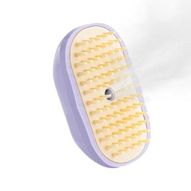 Imagem de Escova fumegante para cães, pente de spray para remoção de pelos de animais de estimação | Pente de massagem quente recarregável para cuidados | para ambientes internos e externos, casa, pequeno