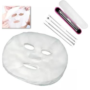 Imagem de Kit Utensílios para Limpeza de Pele profunda - 100 máscaras faciais + Kit de Extratores de Cravos