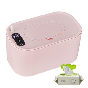 Imagem de Aquecedor de lenços umedecidos e dispensador de lenços umedecidos para bebês, aquecedor de lenços umedecidos portátil de grande capacidade | Aquecedor de lenços ajustáveis em temperatura constante