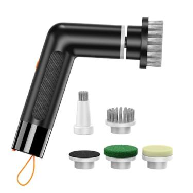 Imagem de Escova de limpeza pequena, esfregão giratório automático, limpador elétrico portátil removível para cozinha e banheira