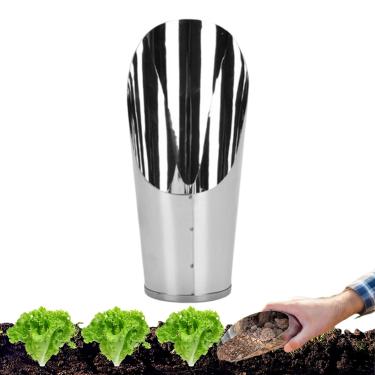 Imagem de Colher de jardim | Colher de jardinagem em forma de balde, espátula de fertilização de aço inoxidável, suprimentos de plantio leves para horta e casa