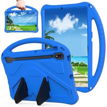 Imagem de Sfulatdc Capa para tablet compatível com Samsung S10+/S9 FE+/S7 FE de 12,4 polegadas, capa à prova de choque com suporte leve para Galaxy S9 Plus, S8+, S7 Plus, azul