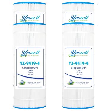 Imagem de Yoozell Filtro de piscina substitui C-9419, Filbur FC-0688, 931-220, PAP200, SP200, Clean and Clear 200, CC200, Ultral-C5, PP-C5, Darlly 10201, cartucho de filtro de piscina de 200 metros quadrados,