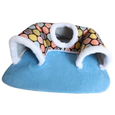 Imagem de Generic Túnel para esconderijo de porquinho-da-índia, casinha quente, multifuncional, macio e, brinquedo tubular para hamster, dragão-barbudo e, Preto