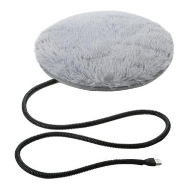 Imagem de Baoblaze Tapete térmico para gatos, macio e confortável, 40 cm, alimentado por USB, cobertor elétrico para animais de estimação, filhotes, coelhos e pequenos, Cinza Claro