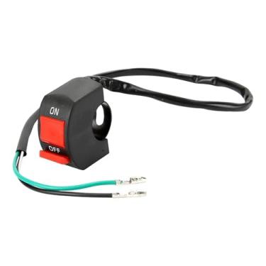 Imagem de MotiveTech Interruptor de luz de emergência preto, interruptor de pisca duplo, botão profissional, fácil instalação, reparo, substitui peças de reposição, Conexão de 2 Fios