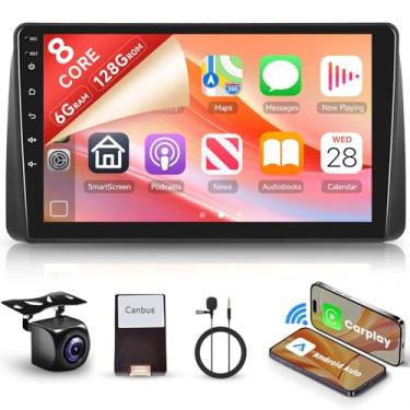 Imagem de Rádio automotivo 8 núcleos 6G 128G Android para Dodge Grand Caravan 2011-2020 Chrysler Town & Country 2011-2016 sem fio Carplay Android Auto, unidade de cabeça de tela sensível ao toque Bluetooth, GPS