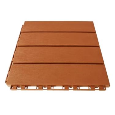 Imagem de SPXMQSS Azulejos de deck ao ar livre, azulejos de deck de jardim de plástico, deck de pátio interligado fácil de instalar para uso interno e externo 30 x 30 x 2 cm B 11 peças